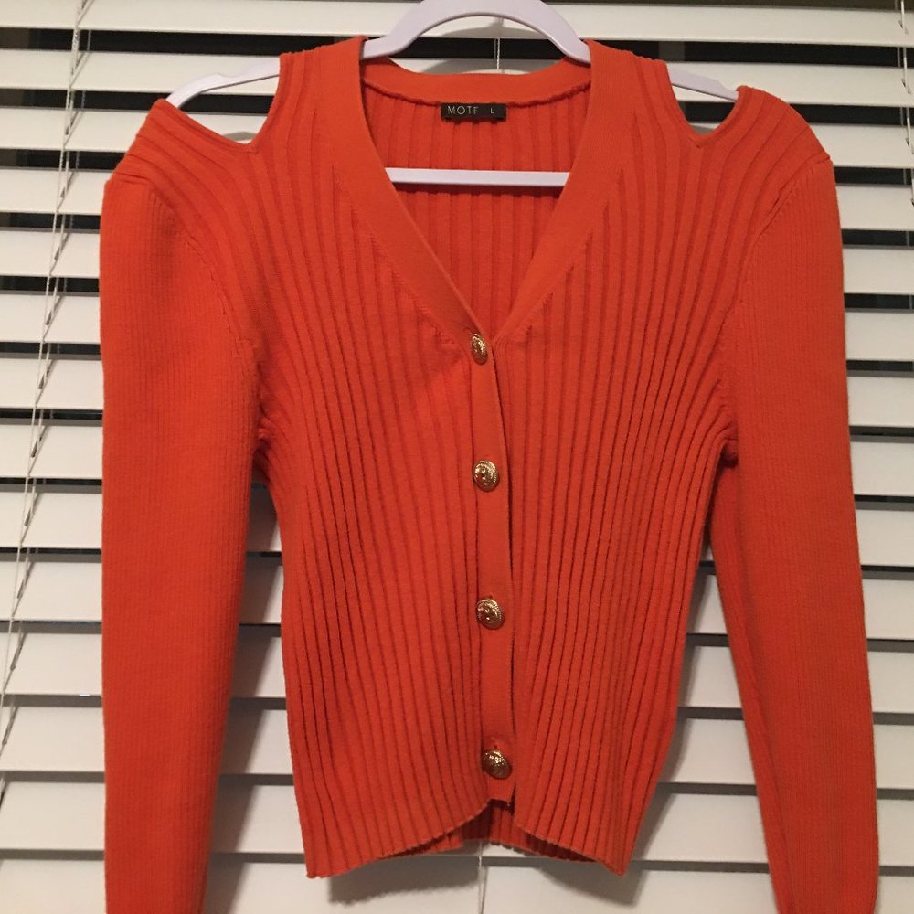 MOTF Premium 100% Cotton Cold Shoulder Cardigan